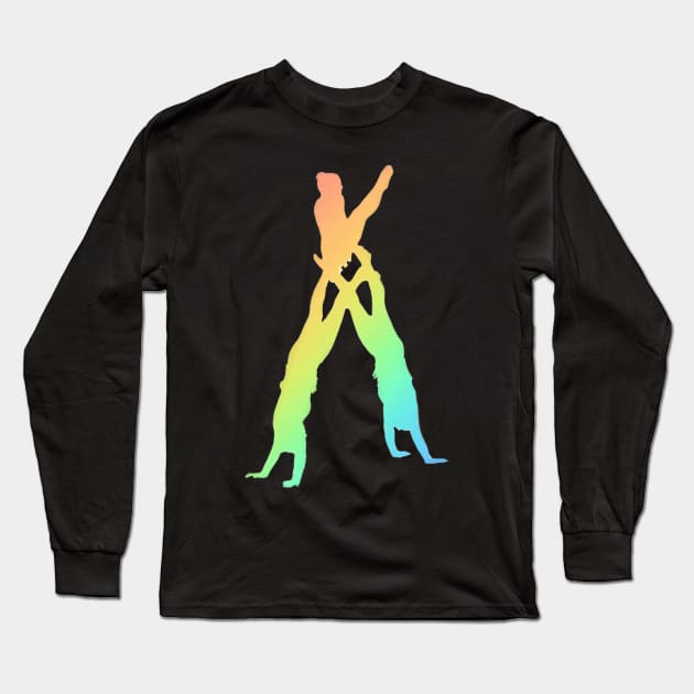 An acrobatic women’s trio doing teepee Long Sleeve T-Shirt by artsyreader